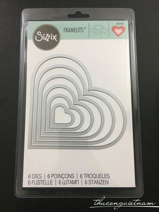 T4010004-657561-Khuôn cắt Sizzix Framelits Hearts